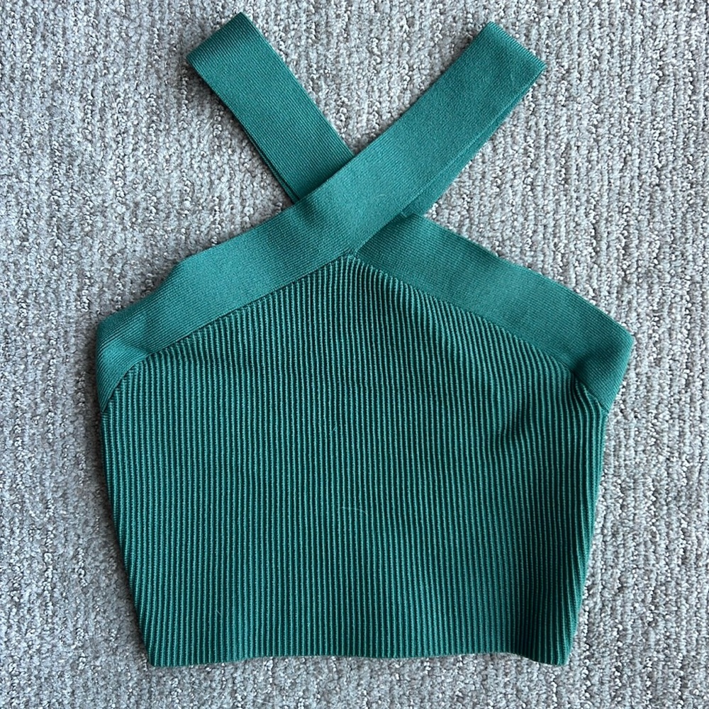 Aritzia cross neck top